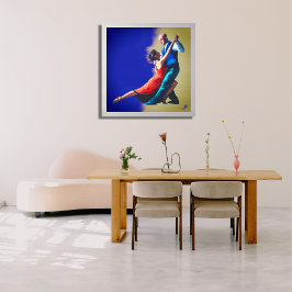Poster Dançarinos de tango - pintura à mão