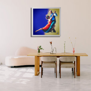 Poster Dançarinos de tango - pintura à mão