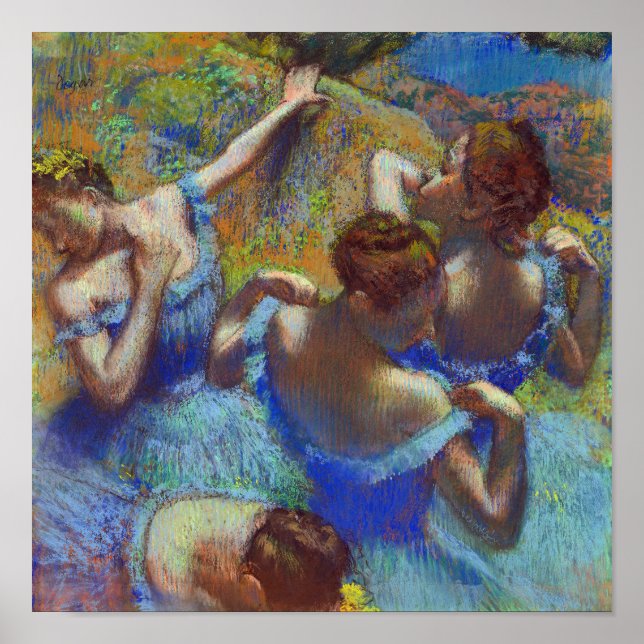 Poster Dançarinos em Azul, Edgar Degas (Frente)