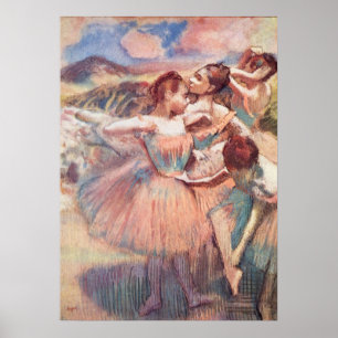 Poster Dançarinos em Paisagem - Edgar Degas - c1897