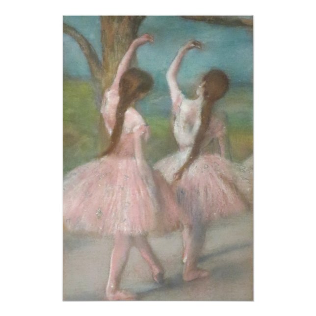 Póster Dançarinos em Pink Edgar Degas (Frente)