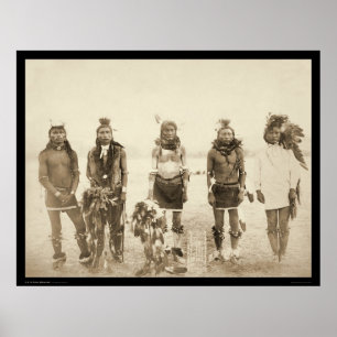 Póster Dançarinos indianos SD 1890 da grama de Miniconjo