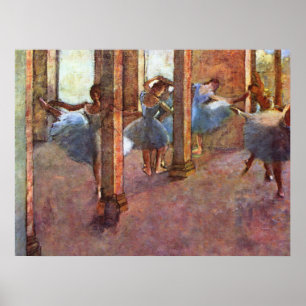 Poster Dançarinos no Foyer - Edgar Degas - 1887