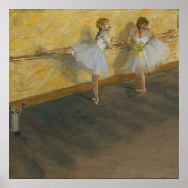 Poster Dançarinos Praticando no Barre - Edgar Degas (Frente)