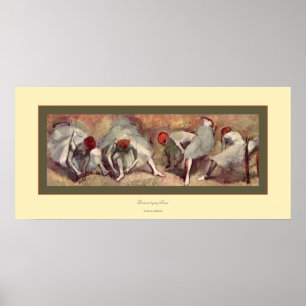 Póster Dançarinos que amarram Shoes~ Edgar Degas