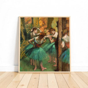 Poster Dançarinos, rosa e verde por Degas, Arte
