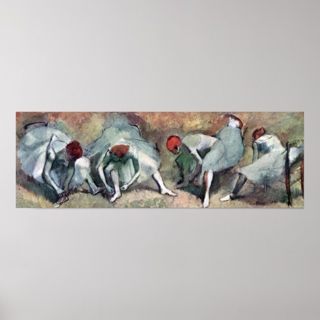 Poster Dançarinos sem Calçados por Edgar Degas (Frente)