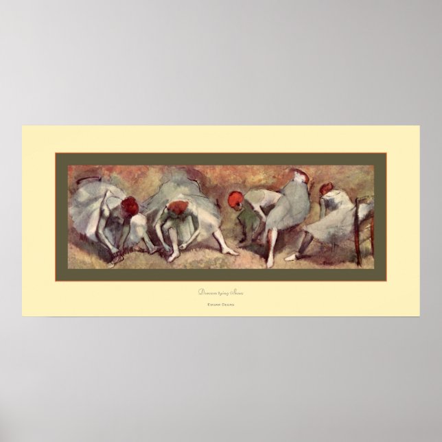 Póster Dançarinos Tying Calçados~ Edgar Degas (Frente)