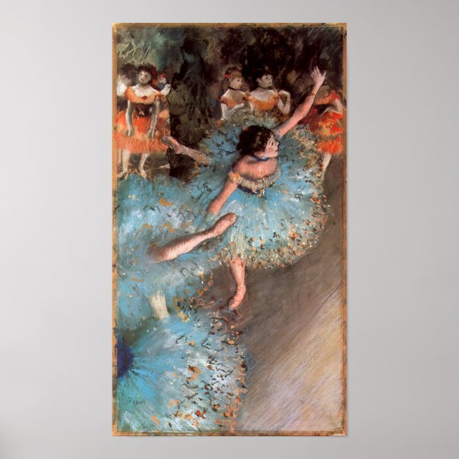 Poster Dançarinos Verdes por Edgar Degas (Frente)