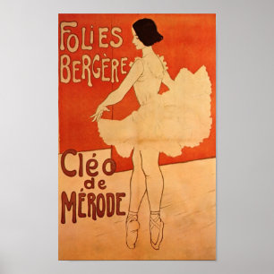 Póster Dance Ballerina Art Nouveau Balé Dancer