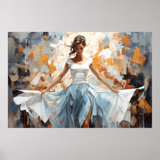 Poster Dance Beauinting Abstrato Art Decor (Frente)
