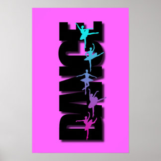 Póster Dance Colour Ballerinas