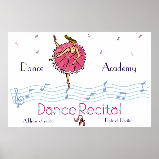 Poster Dance Considerando Pink Ballerina (Frente)