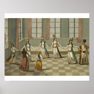 Poster Dance de que é elegante com as mulheres gregas