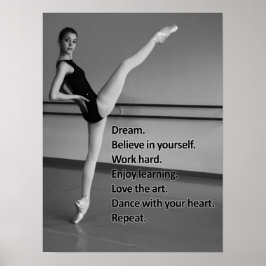 Póster Dance Dream Gift para Dançarinos