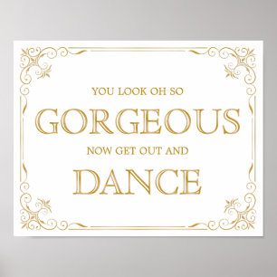 Poster Dance Floor Weding Sign   Caligrafia moderna