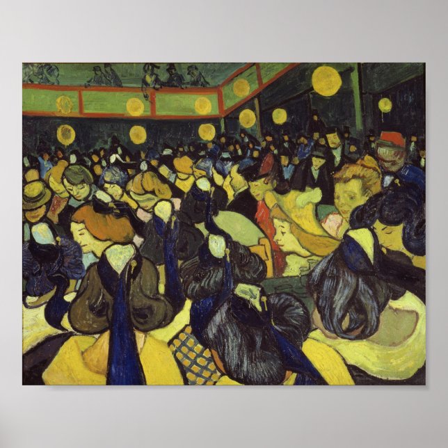Póster Dance Hall em Arles Van Gogh Fine Art (Frente)