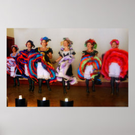 Póster Dance Hall Girls no Velho Oeste