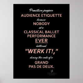 Poster Dance Pais Audience Etiqueta II Melon/White