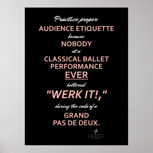 Poster Dance Pais Audience Etiqueta II Melon/White (Frente)