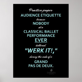 Poster Dance Pais Audience Etiqueta II Sky/White
