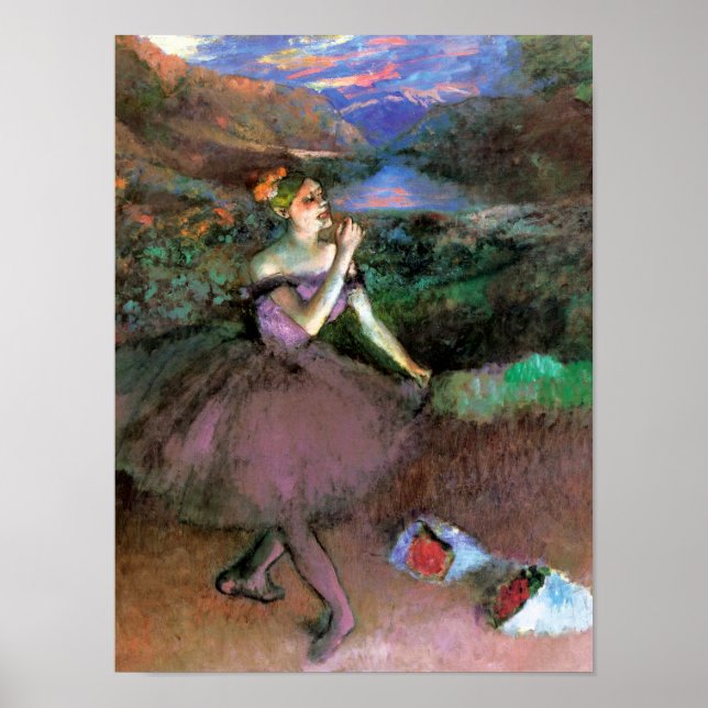 Póster Dancer com Buquês de Degas (Frente)