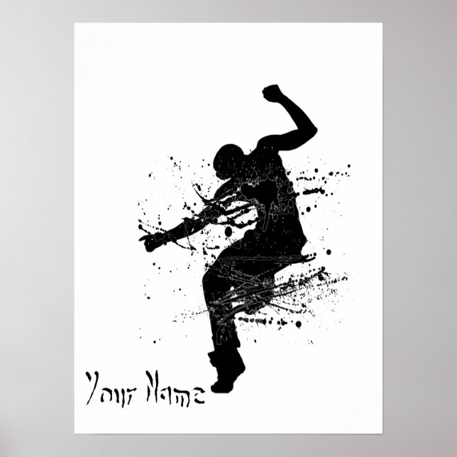 Poster Dancer de Grafite Hip Hop Personalizado (Frente)