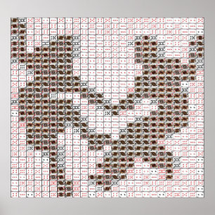 Póster Dancers Playing Card Montage