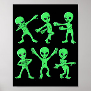 Poster Dancing Aliens Dance Challenge Halloween