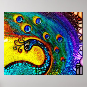 Póster Dancing Peacock