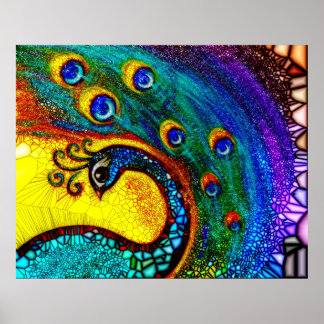 Póster Dancing Peacock