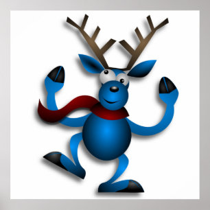 PÓSTER DANCING REINDEER