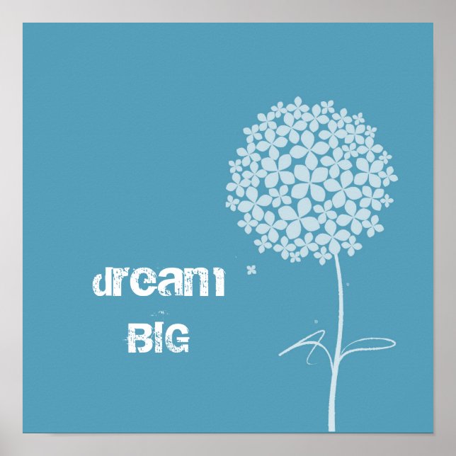 Póster Dandelion Branco Simples (Frente)