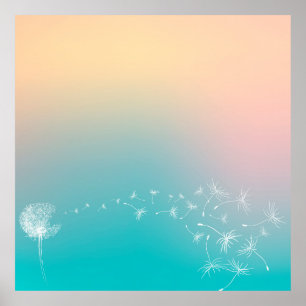 Poster Dandelion de fundo