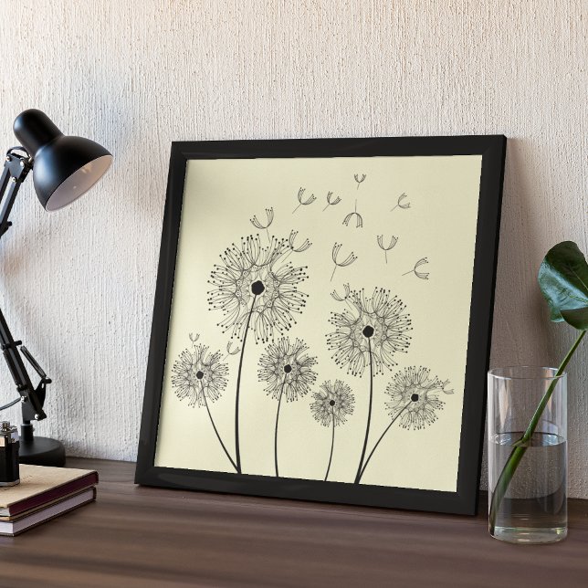 Poster Dandelion Line Art (Criador carregado)