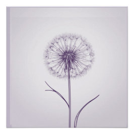 Póster Dandelion Roxo