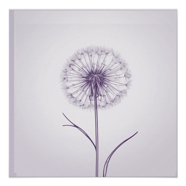 Póster Dandelion Roxo (Frente)
