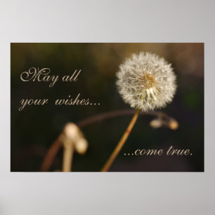Poster Dandelion Seed Head em tons castanhos