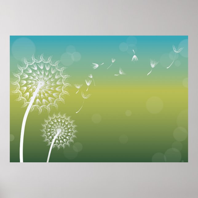 Poster Dandelion Wind Flower (Frente)
