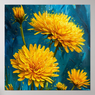 Poster 🌼 Dandelões Suaves Minimal Natureza Calma Arejada