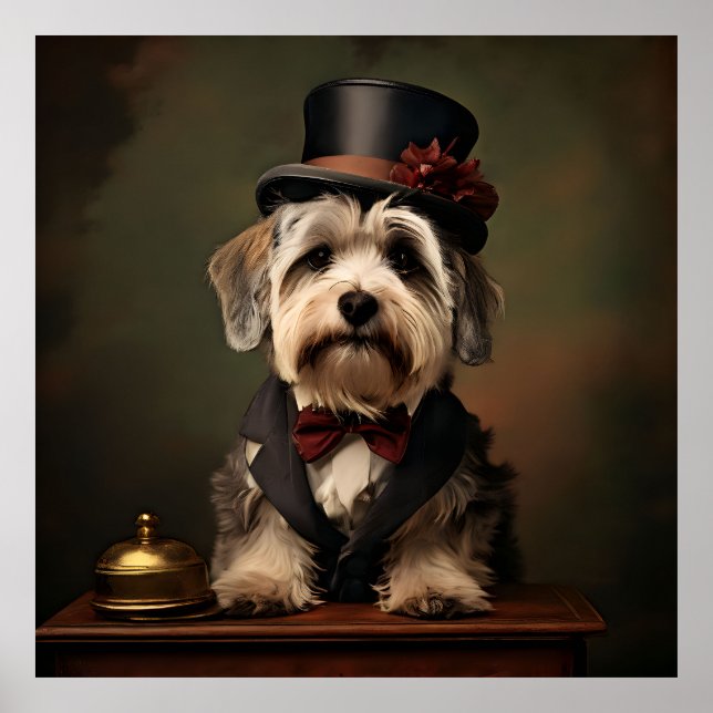 Poster Dandie Dinmont Terrier Atpneu vitoriano (Frente)