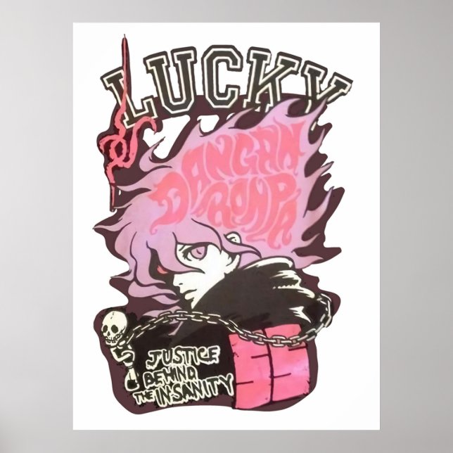 Poster Danganronpa 2 Ultimate Lucky Nagito Komaeda Rosa (Frente)