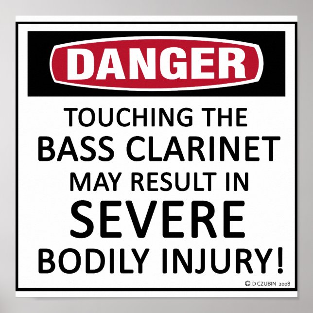 Póster Danger Bass Clarinet (Frente)