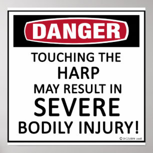Póster Danger Harp