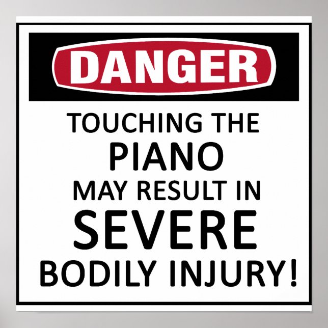 Poster Danger Piano (Frente)