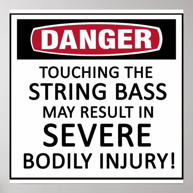 Poster Danger String Bass (Frente)