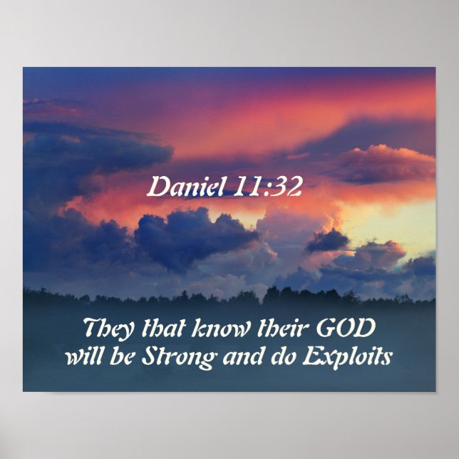 Póster Daniel 11:32 Bíblia Verse (Frente)
