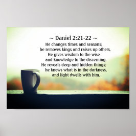 Poster Daniel 2:21-22 Ele muda tempos e estações