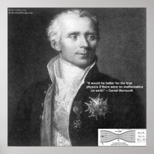 Poster Daniel Bernoulli Presente de Citação de Física Ver