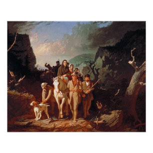Póster Daniel Boone que escolta os colonos